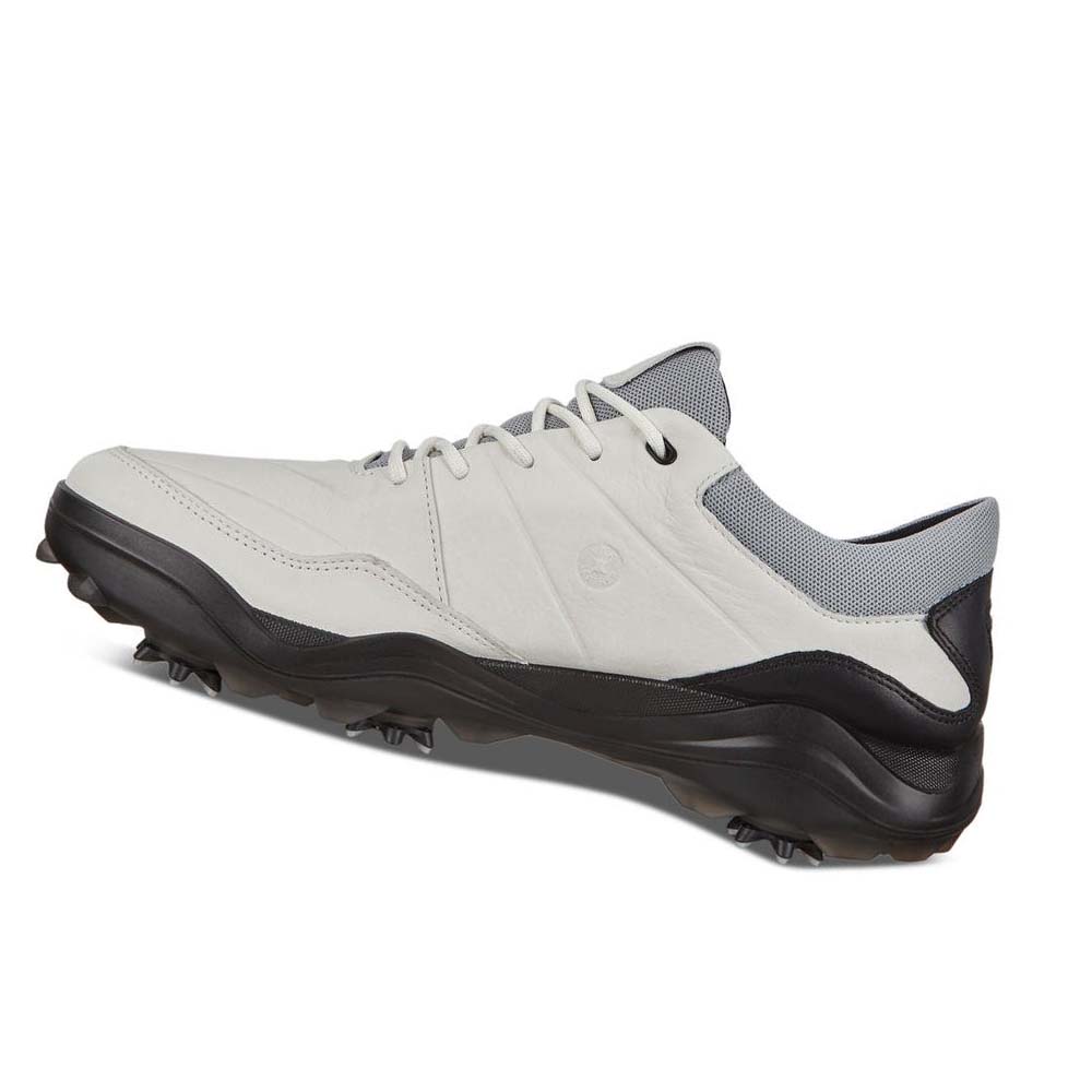 Men's Ecco Cleated Strike Golf Shoes White | Canada 544GSO